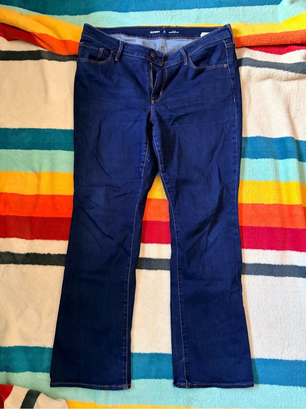 Old Navy Women's Deep Blue Bootcut Jeans